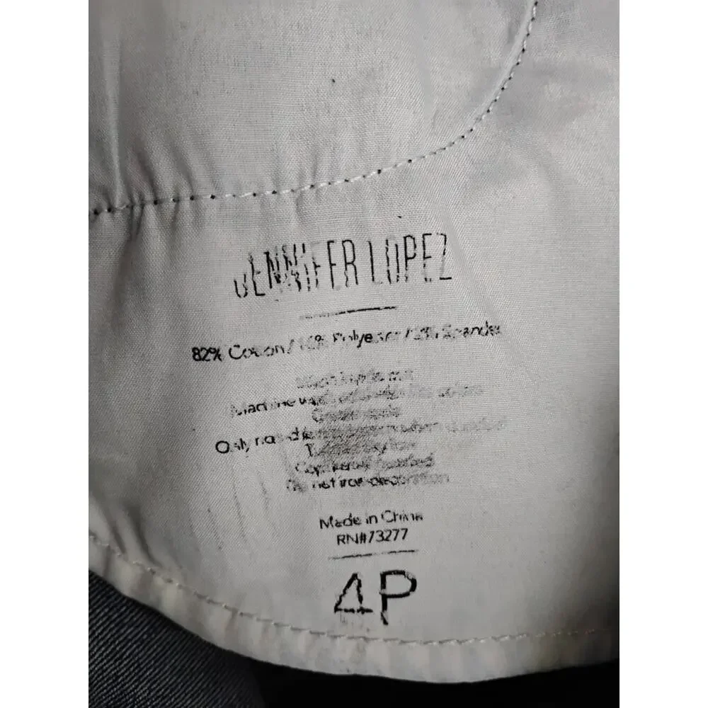 Jennifer Lopez Straight Jeans Size 4 Petite Dark Blue Low Rise